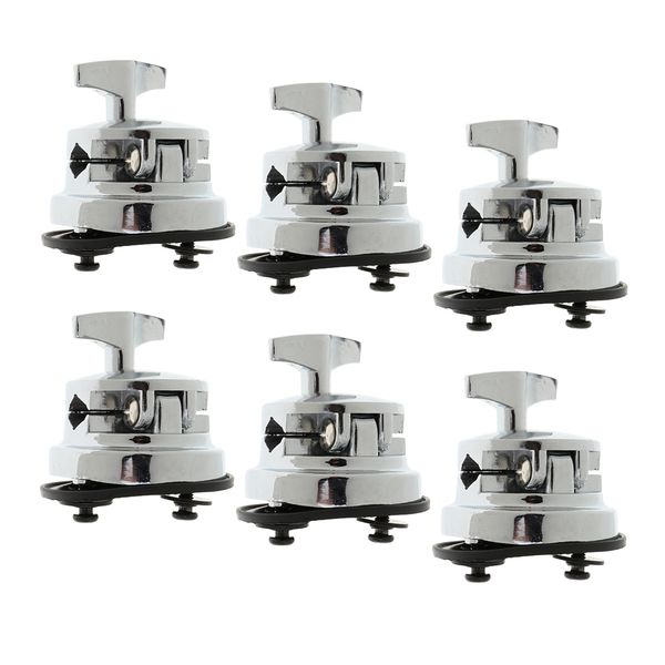 

6 pieces drum holder base plate drum rack clamp drum tom mount bracket