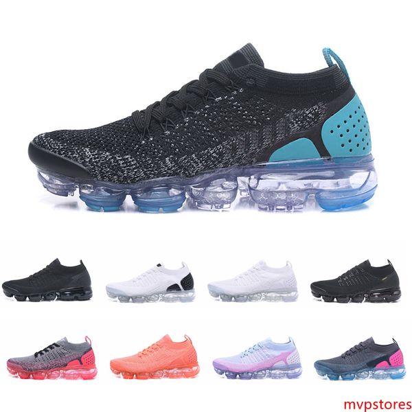 

2019 вязать moc 2 laceless 2.0 кроссовки тройной черный белый женщины мужские дизайнерские кроссовки тренеры sports des chaussures schuhe za