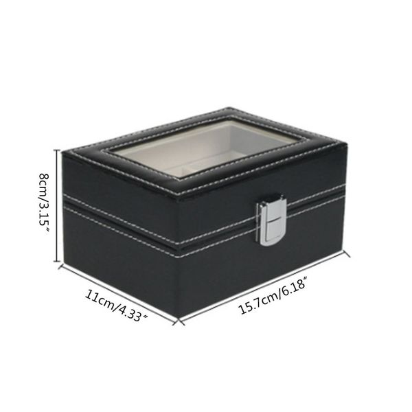 

кожа pu витринного 3 slot часы box ювелирные изделия для хранения организатор для часы, Pink;blue