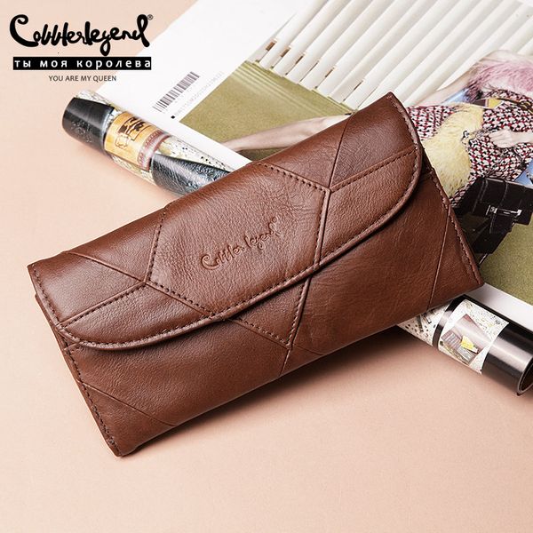 

cobbler legend diamonds patchwork genuine leather wallet birthday gift for women purse clutch bag designers brand wallet women cj191205