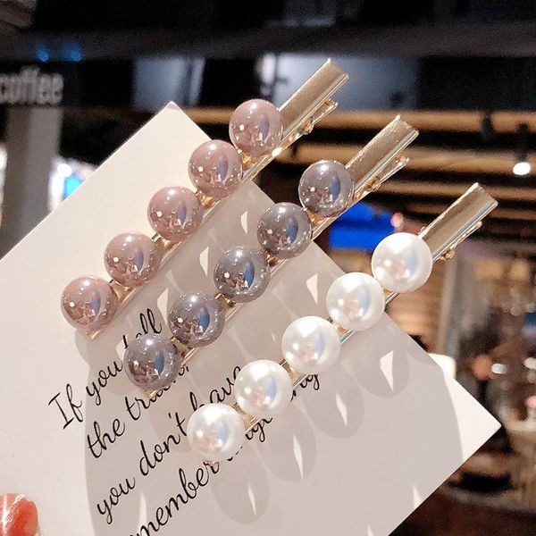 

2019 клип new imitiation pearl волос заколки для женщин девушки ручной работы pearl цветы шпильки аксессуары для волос hairgrip hairband qks, Black