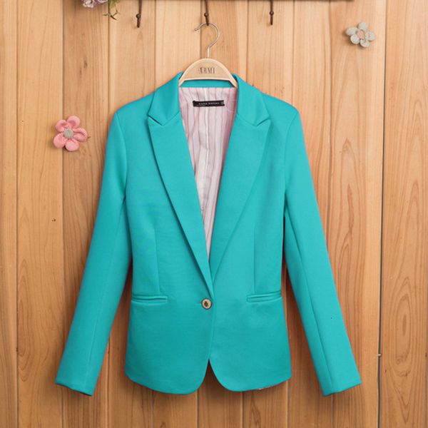 

women candy colored suit long sleeves polyester coat new fashion jacket blazer femme lined with striped single button blazers jacket, White;black