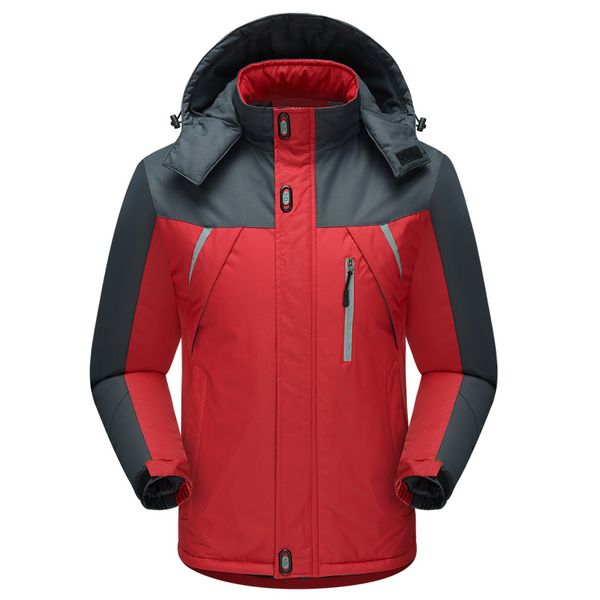 

2019 winter outdoor hiking jackets men large mountain travel clothes waterproof trekking fishing hunting skiing male jackets, Black