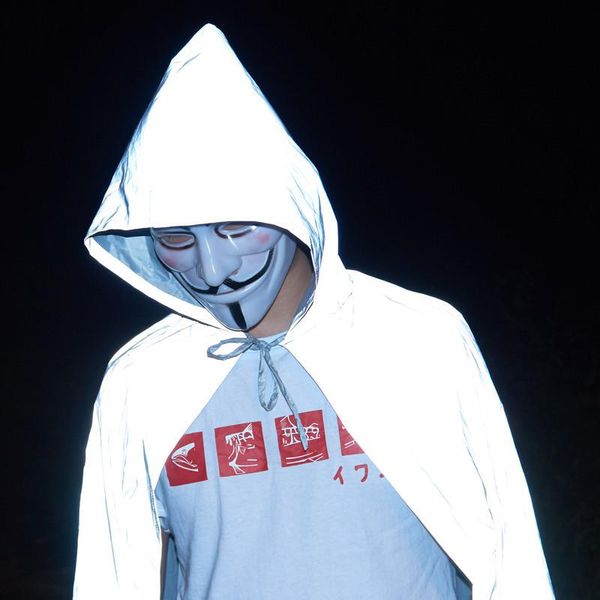 

3m reflective косплей вампир long custume мыс halloween special cape с mask фестиваль custumes одежды, Silver