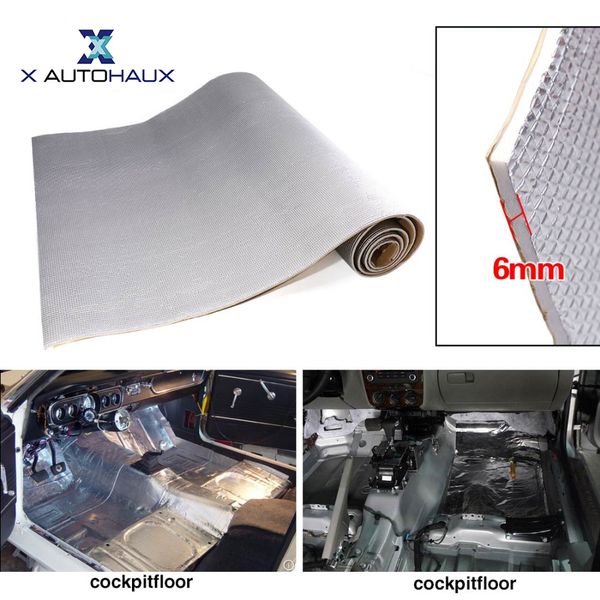 

x autohaux 236mil 6mm thickness thick alumina fiber+ muffler cotton long car auto heat sound deadening insulation dampening mat