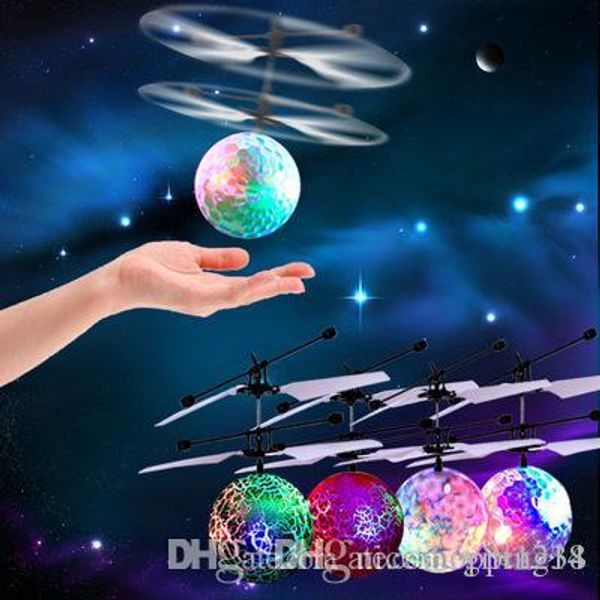 

9 types rc drone flying copter ball aircraft helicopter led flashing light up toys induction electric toy sensor kids children christmas