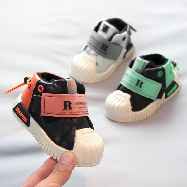 

italy famous designer baby first walker children shoes 01 year warm toddler sneakers kids outdoor shoes infant boys girls athletic shoes, Black