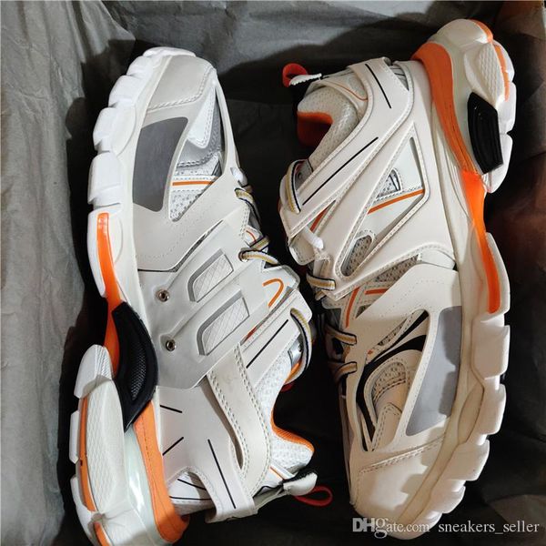 

2019 designer sneakers track trainers clunky sports casual shoes with dust bag tess s gomma trek low outdoor men women sneakers, Black