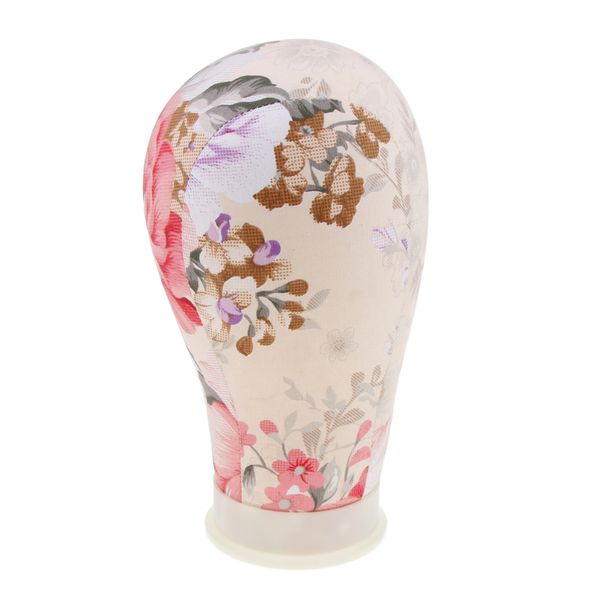 

mannequin model foam head canvas cover wig making hat display manikin holder, White