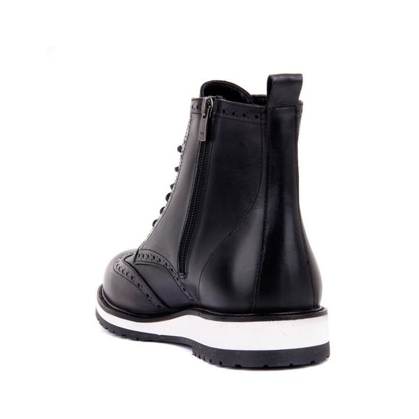 

sail-lakers black leather zipper male boots