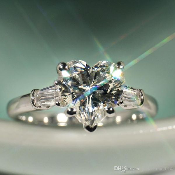 

victoria weick luxury jewelry 925 sterling silver cz diamond white z wedding engagement band heart women finger ring gift size5-11