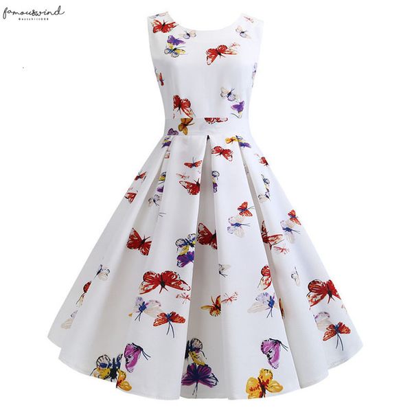 

summer dress women 2020 robe vintage dress butterfly print big swing 50s 60s rockabilly pin up party dresses vestidos, Black;gray