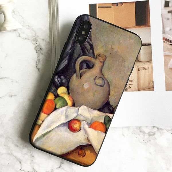 

coque luxury apples painting case for iphone 11 pro xs max xr 8 7 6s plus 5 se case soft black tpu silicone cover.
