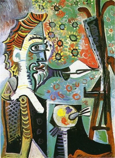 

pablo picasso classical oil painting an artist le peintre surrealism 100% handmade by experienced painter on white canvas picasso037