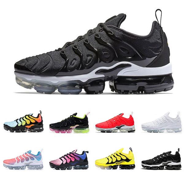 

New TN plus running shoes men women triple black Lava Glow GAME ROYAL cool grey PINK RISE mens trainers breathable sports sneakers