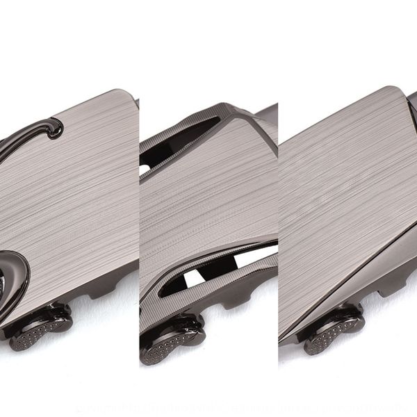 

automatic leather head laser alloy belt buckle men's belt buckle with 3.5 wide, Slivery;black