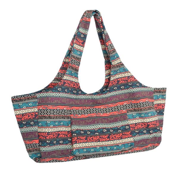 

big large capacity travel bag bohemian ethnic vintage style print canvas yoga bags for women ladies weekend outdoor luggage bag