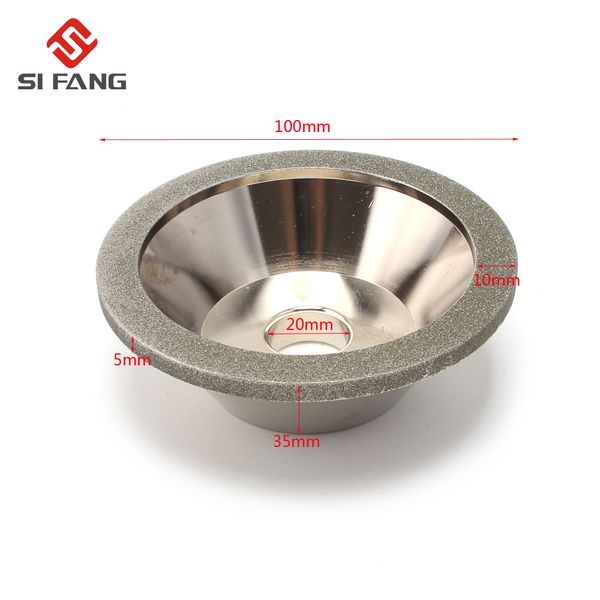 

100mm electroplating diamond grinding wheel cup grinding circles for alloy milling cutter tool sharpener grinder accessories