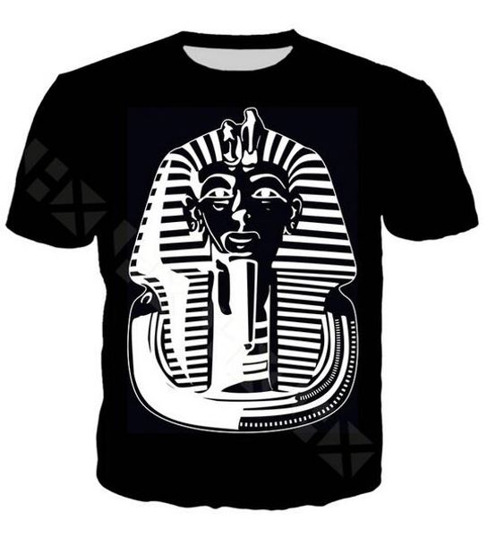 

fashion mens/womans ancient egypt sphinx summer style funny 3d print casual t-shirt plus size xz01, White;black
