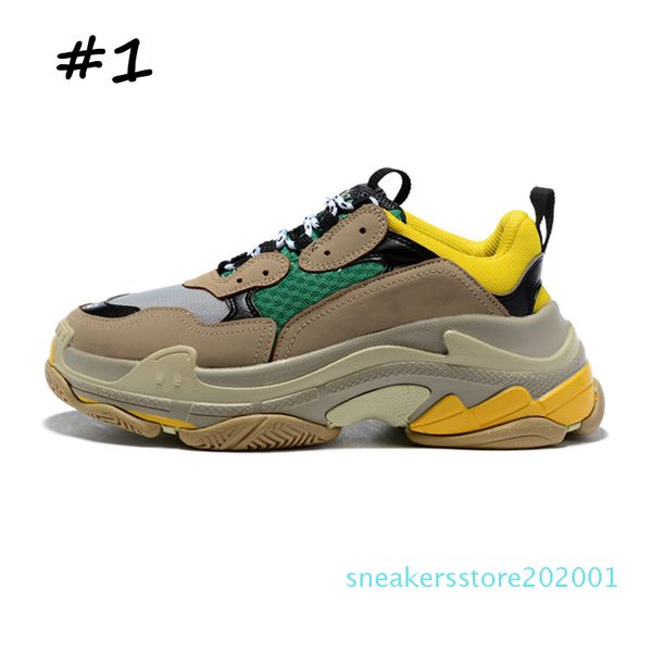 

2020 triple s fashion роскошные кроссовки дизайнерская обувь для мужчин женщин платформа белый красный синий мужской тренер спортивная обувь, Black