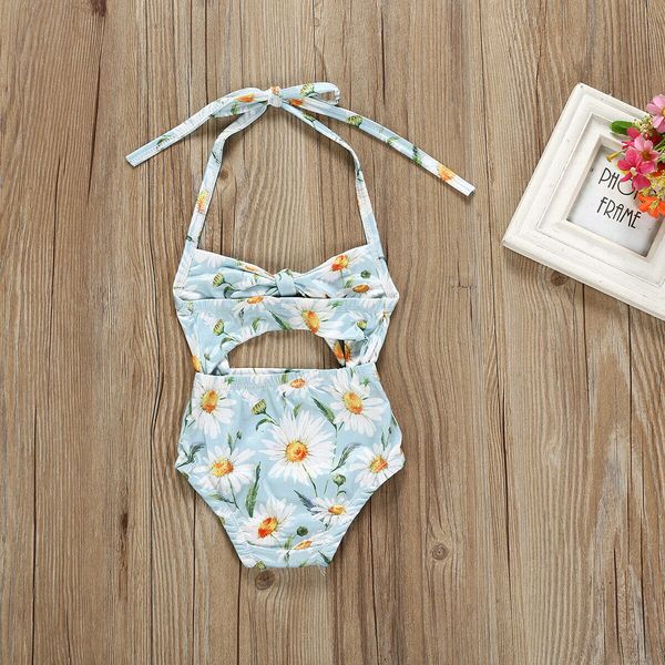 

kids baby girl floral romper swimwear outfits bathing one-pieces bodysuit flamingo summer clothing 1-6y, White