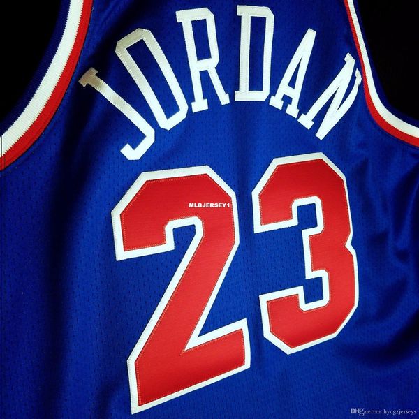 

100% stitched michael #23 mitchell ness 1993 blue jersey mens vest size xs-6xl stitched basketball jerseys ncaa, Black;blue