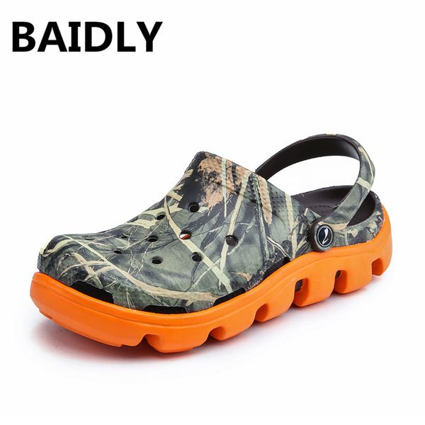 

baidly men causal summer sandals eva garden clogs sandals soft memory hospital shoes male slip on beach water slipper shoes, Black