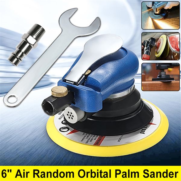 

6" air random orbital palm sander auto body orbit da sanding low vibration