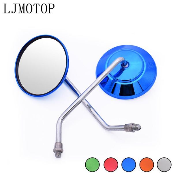 

universal motorcycle side mirror round chrome view mirror for yamaha vmax 1200 1700 v max tenere 700 xtz700 xjr1300 accessories