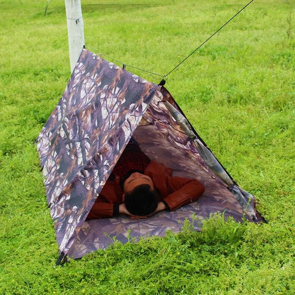 

outdoor rodless tent camouflage ultralight sun shelter radiation beach tent waterproof awning tent camping moisture proof carpet tents and s