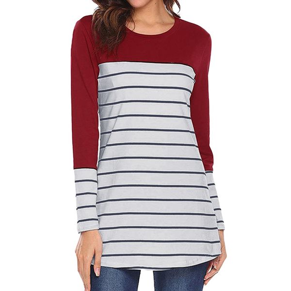 

women's pregnancy sleeve dress splicing stripe t-shirt nursing baby clothes quality ropa mujer brand maternity clothes 2019, White