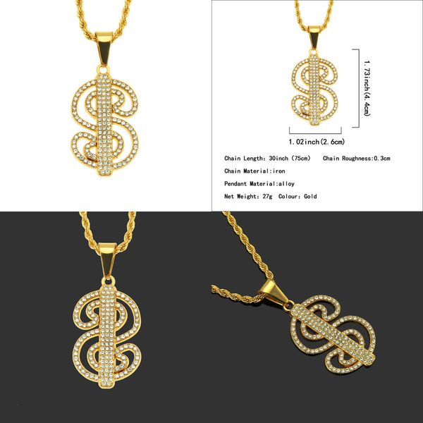 

ornaments diamond pendeloque cut necklace hip-hop male pendant pendant 925 luxury sterling silver jewelry necklace stainless steel jewelry