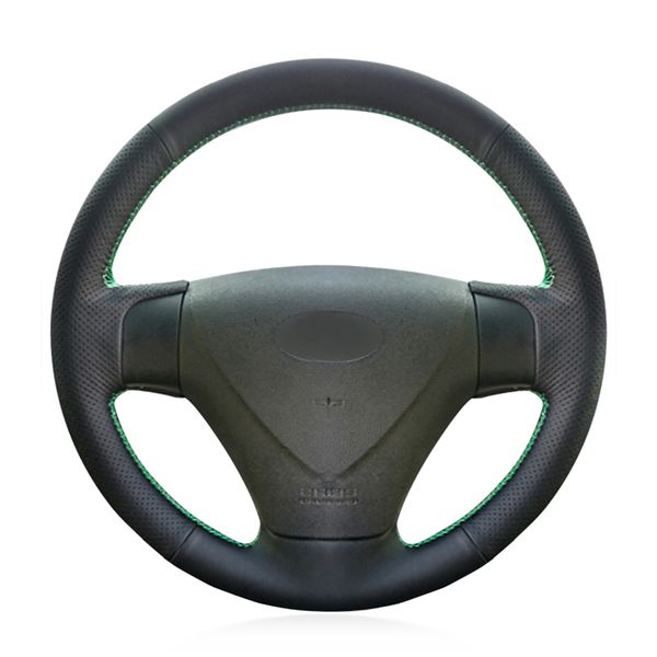 

diy black micro fiber leather car steering wheel cover for kia rio rio5 2006-2009 hyundai accent 2006-2011 getz 2005-2011