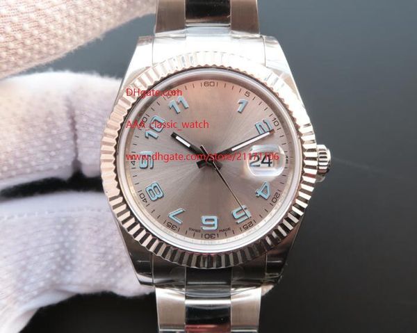 

высокое качество sapphire топ наручных часов date ii 41мм из нержавеющей стали 116334 asia 2813 автоматические механические mens мужские час, Slivery;brown