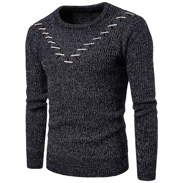 

fashion sweater o-neck pullover knitted wear wool men sweater, White;black