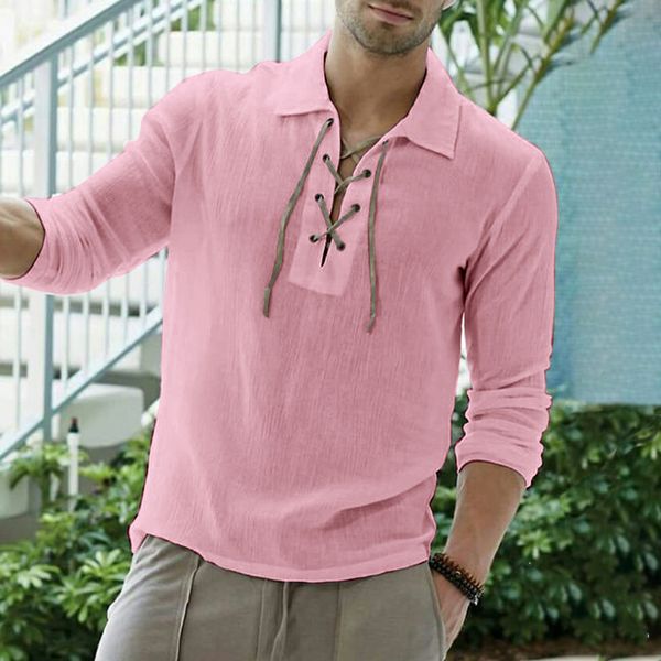 

mens shirts solid long sleeve lapel casual strap loose fit pullover oversize, White;black