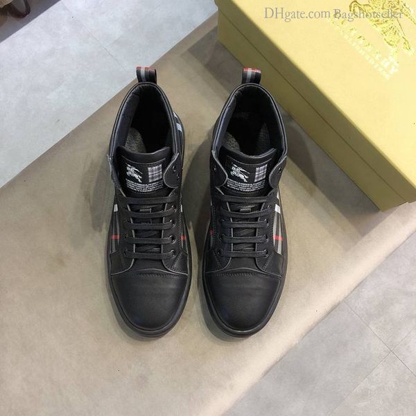 

2019 leather all cowhide men casual shoes wan1, Black;red