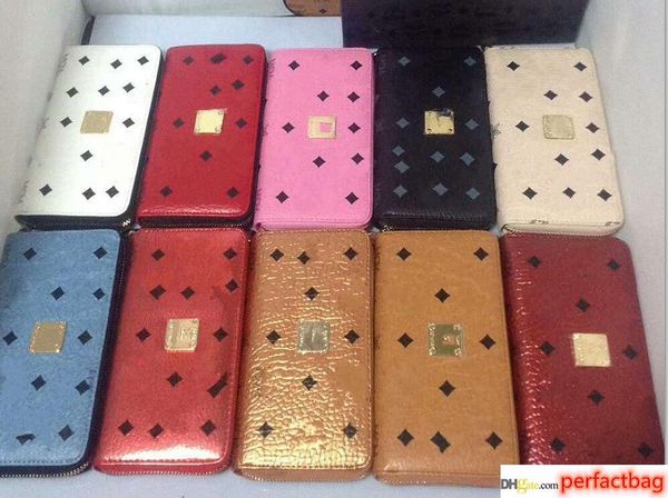 

cowhide 2017 new rock rabbit long section zipper wallet 05, Red;black