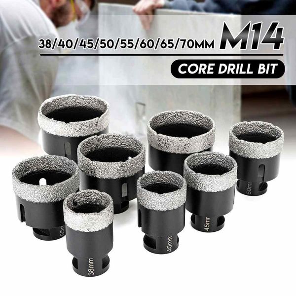 

38mm-70mm diamond core bit hole saw hollow core drill bit opener granite marble tile ceramic concrete drill bits m14 threaded