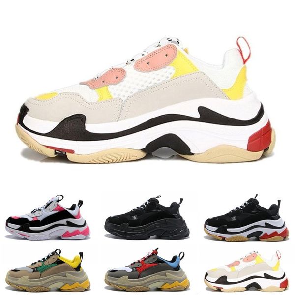 

qualitys paris 17fw triple-s sneakers triple s casual luxury dad shoes designer mens womens beige black sports chaussures