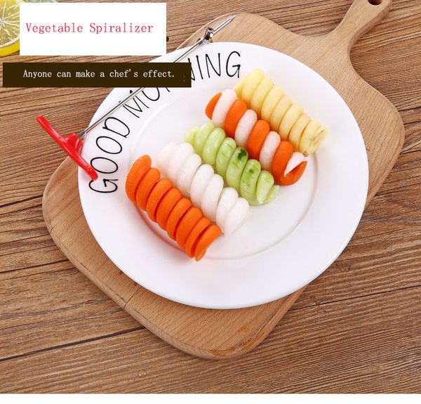 

new 304 stainless steel coil twist spiral knife kitchen gadgets vegetables and fruits little small tools separation of rind