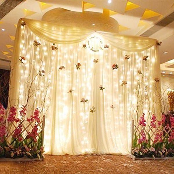 

3mx3m led icicle curtain fairy string light 300 led christmas light for wedding indoor outdoor christmas garden party decoration