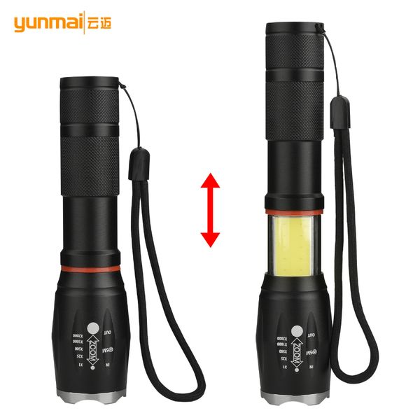 

cross border new pattern t6+cob light cob work overhaul lamp bring magnet t6 flashlight