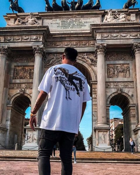 

travis scott astroworld pocket t-shirt men women white short sleeve tee summer style casual tees skateboard tees, White;black