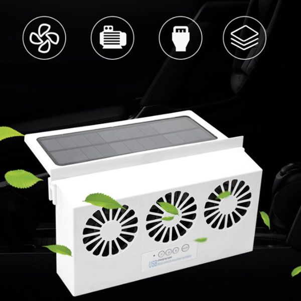 

solar powered car cooler front/rear window radiator exhaust fan auto air vent fan ventilation radiator cooling system 2 colors