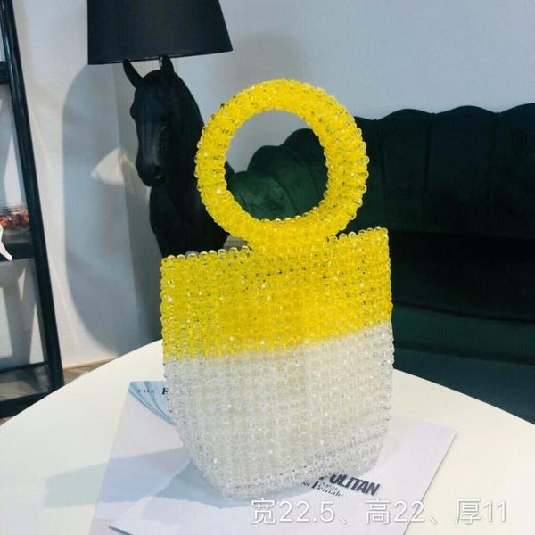 

new women's bag korean color beaded hand-woven pearl bag ins bags for women 2020