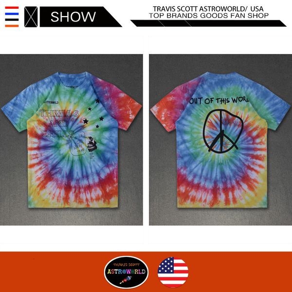 

travis scott astroworld short sleeve t shirt space world iron dye short sleeve, White;black