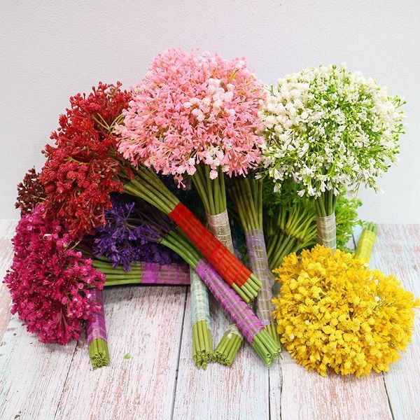 

28cm bride plastic gypsophila bouquet artificial gypsophila branch simulation home decor wedding bride holding bouquet