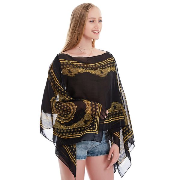 

лето мода женщин boho шифон пляж шаль девочек элегантные дамы случайные длинный мягкий обернуть шарф, Blue;gray