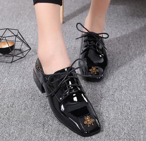 

women's shoes in spring and autumn low heel square head @2248, Black